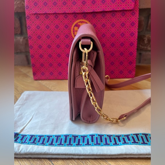 **SOLD** Tory Burch Mauve Pink Britten Combo Crossbody Bag - Picture 6 of 13